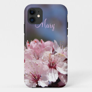 Capa Para iPhone 11 Cereja rosa-primavera bonito floresce no céu azul