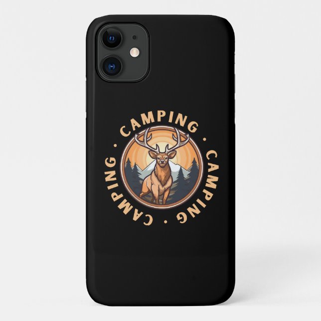Capa Para iPhone 11 Cervo - Vida Selvagem - Acampamento (Verso)