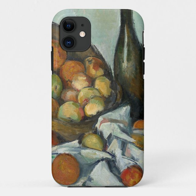Capa Para iPhone 11 Cesta de Maçãs de Paul Cezanne Vida Estática Vinta (Verso)