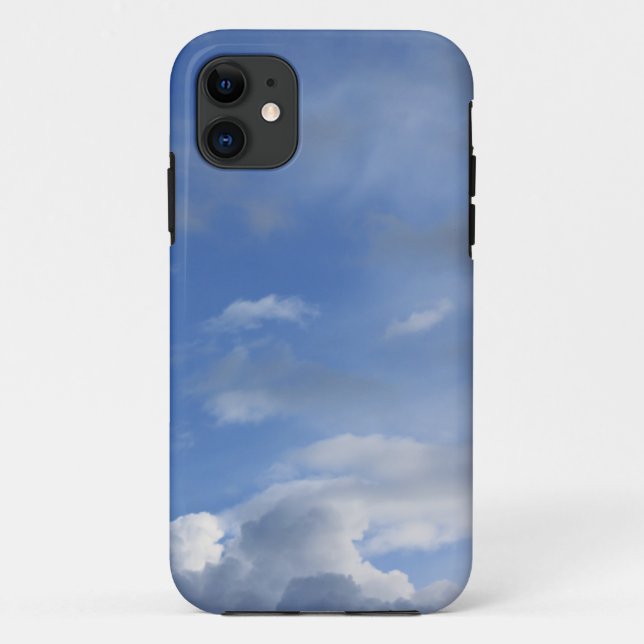 Capa Para iPhone 11 Céu azul e nuvens brancas (Verso)