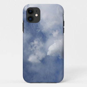 Capa Para iPhone 11 céu azul e nuvens brancas de algodão