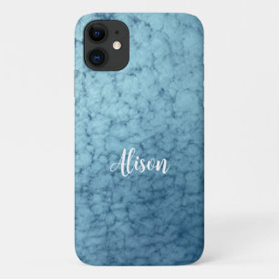 Capa Para iPhone 11 Céu Azul Nublado Personalizado