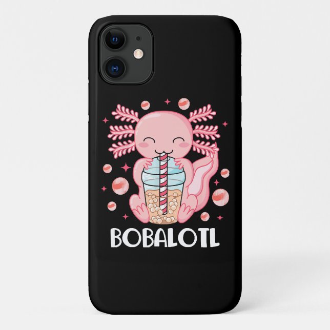 Capa Para iPhone 11 Chá de Bolhas Axolote Engraçado (Verso)