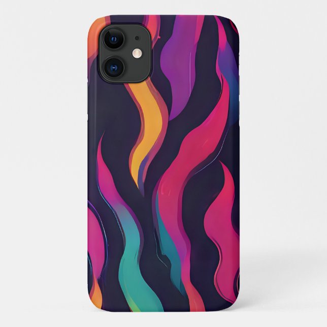 Capa Para iPhone 11 Chamada Neon Fire (Verso)