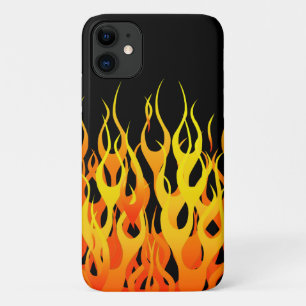 Capa Para iPhone 11 Chamas clássicas da Corrida Laranja no Fogo