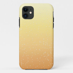 Capa Para iPhone 11 Champanhe com Arte de Fundo de Pequenas Bolhas