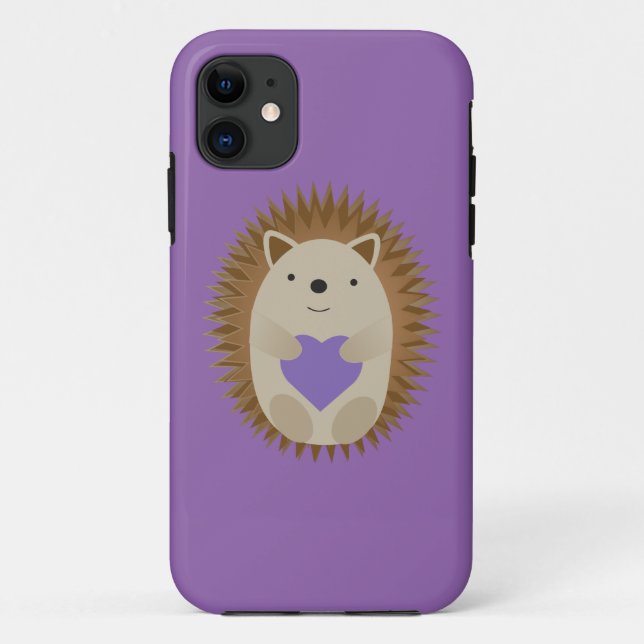 Capa Para iPhone 11 Chapéu Furioso de Coração Roxo (Verso)