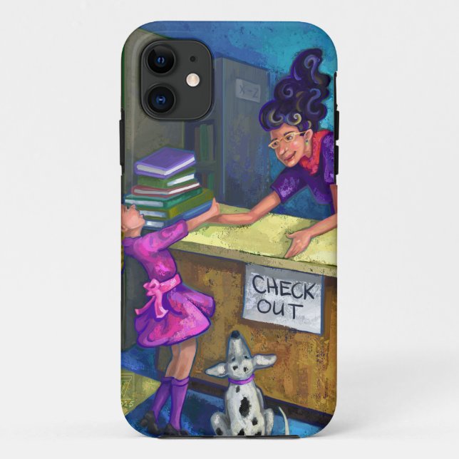 Capa Para iPhone 11 Check-out da Biblioteca (Verso)
