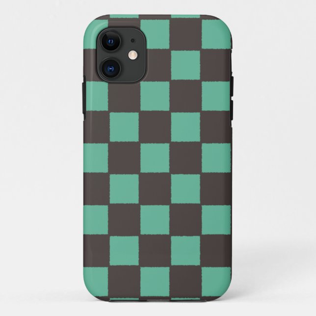 Capa Para iPhone 11 Checkered pattern※鬼滅の刃の公式グッズではありません (Verso)