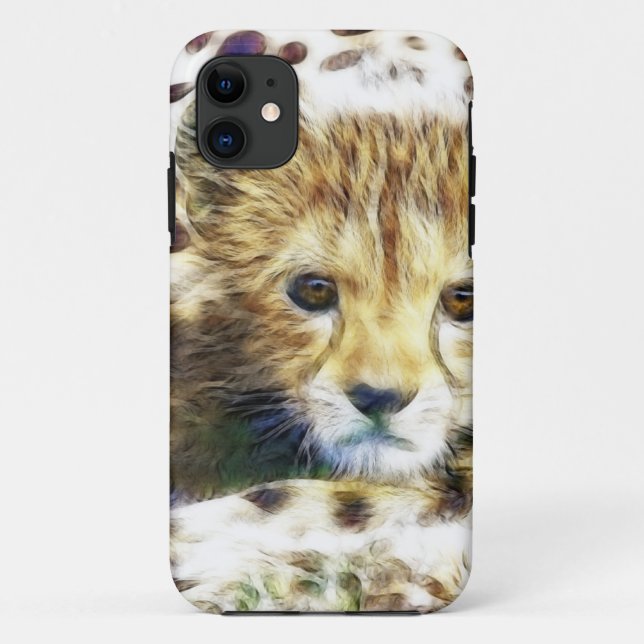 Capa Para iPhone 11 Cheetah Impressão Wild Animal (Verso)