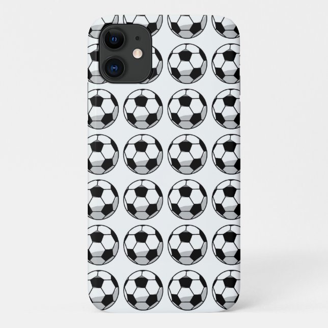 Capa Para iPhone 11 Cheio de Pequenas Bolas de Futebol (Verso)