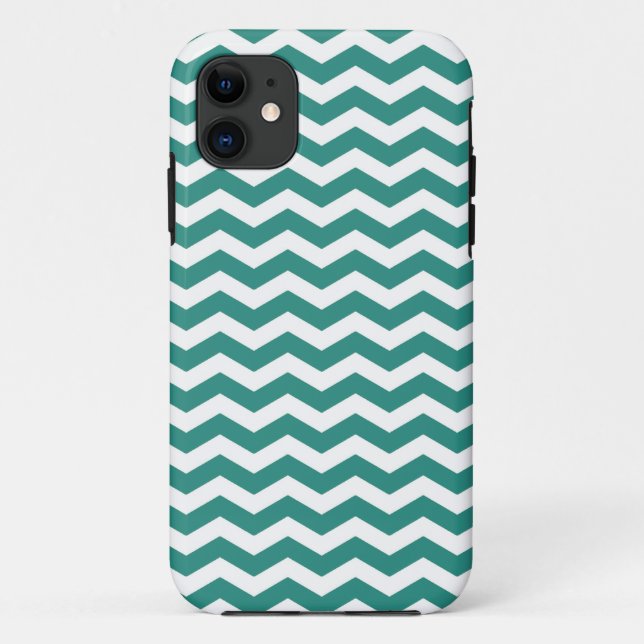 Capa Para iPhone 11 Chevron de Onda Verde Atlântica (Verso)