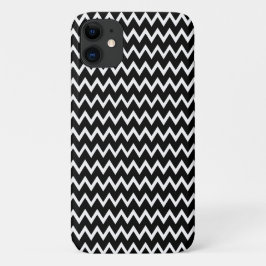 Capa Para iPhone 11 Chevron Preto E Branco