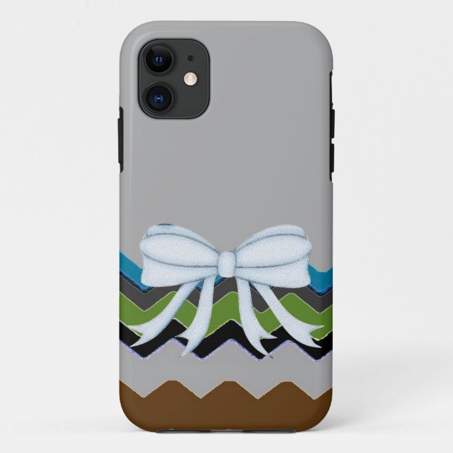 Capa Para iPhone 11 Chevrons - Destino do Chá de Partido de Padrão (Verso)