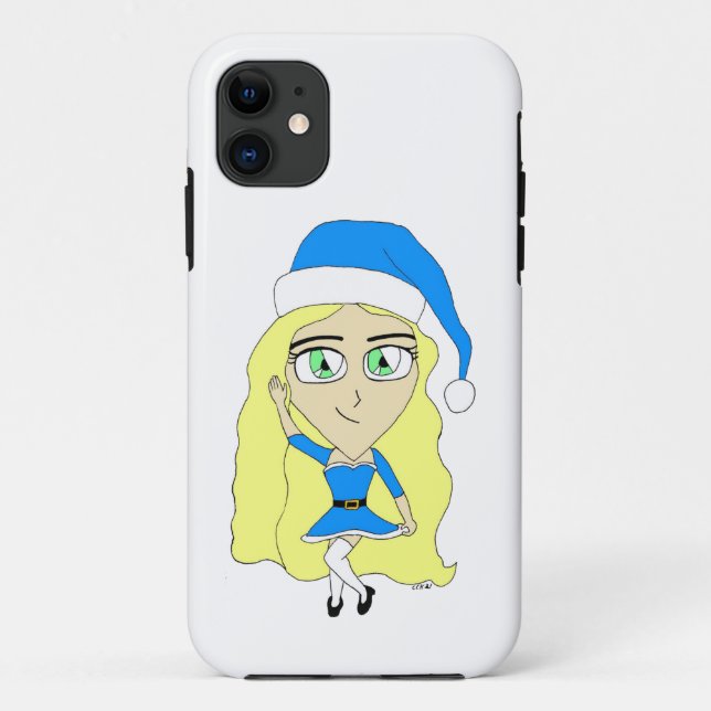 Capa Para iPhone 11 Chibi de Natal (Verso)