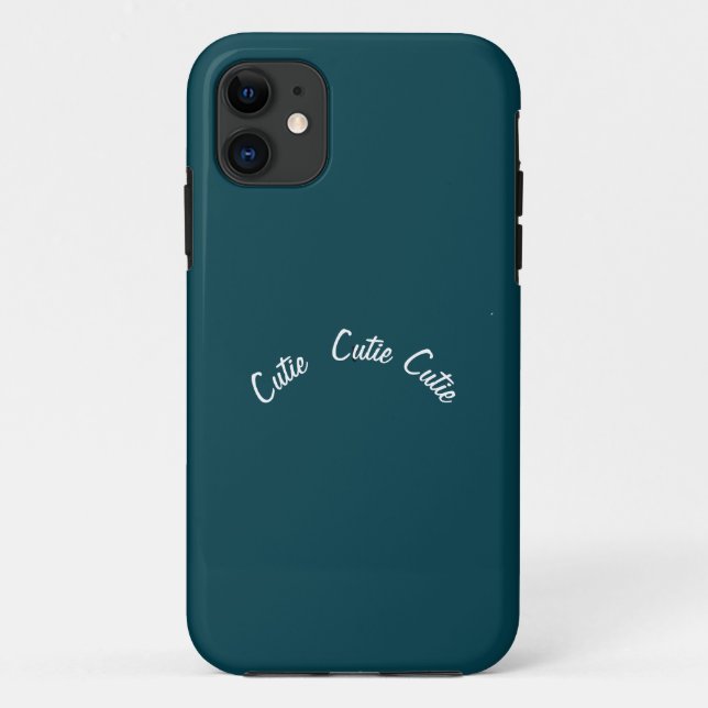 Capa Para iPhone 11 Chic Blue Teal Elegante (Verso)