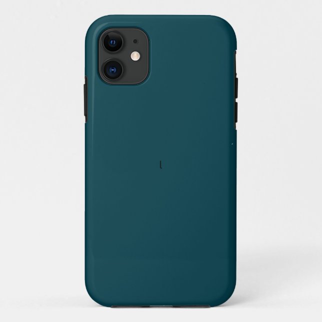 Capa Para iPhone 11 Chic Dark Blue Teal Elegante (Verso)