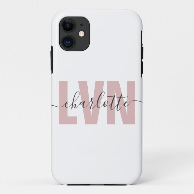 Capa Para iPhone 11 Chic de Enfermeiro Profissional Licenciado LVN Per (Verso)