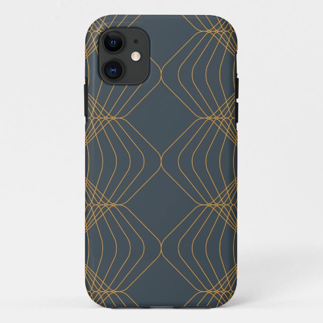 Capa Para iPhone 11 Chic, elegante, simples padrão gráfico geométrico (Verso)