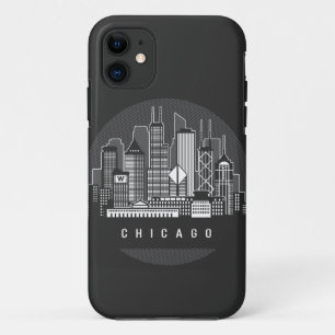 Capa Para iPhone 11 Chicago Illinois Skyline