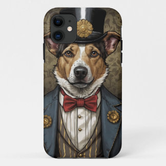 Capa Para iPhone 11 Chien berger australien costume nœud papillon