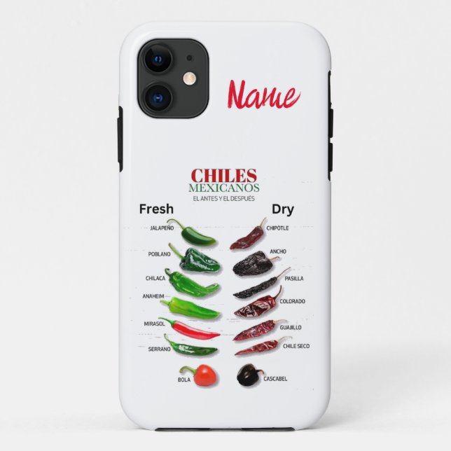 Capa Para iPhone 11 Chiles Frescos e Secos Thunder_Cove (Verso)