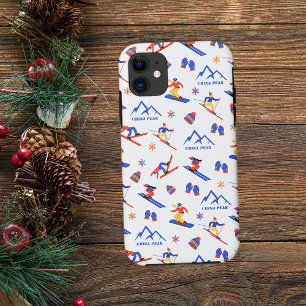 Capa Para iPhone 11 China Pico na Califórnia - Padrão de Snowboard