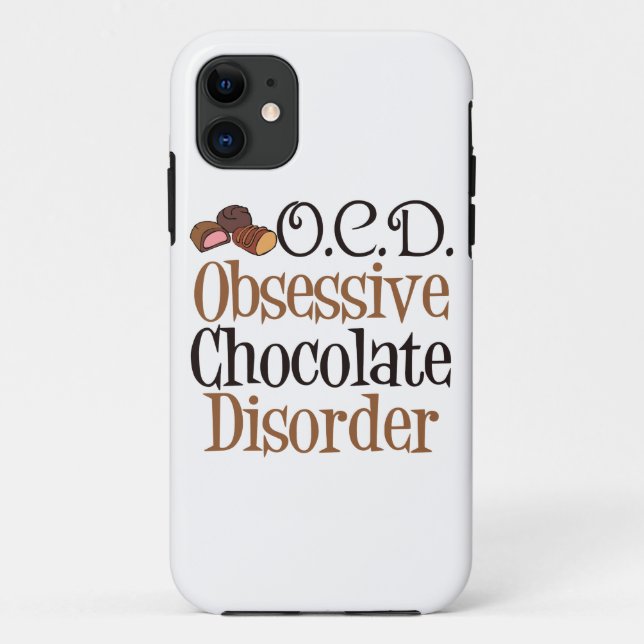 Capa Para iPhone 11 Chocolate engraçado (Verso)
