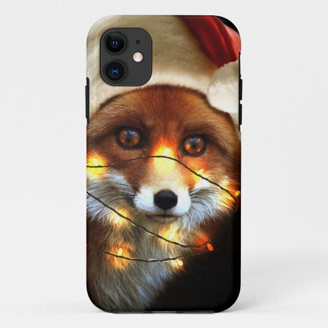 Capa Para iPhone 11 Christmas fox (Verso)