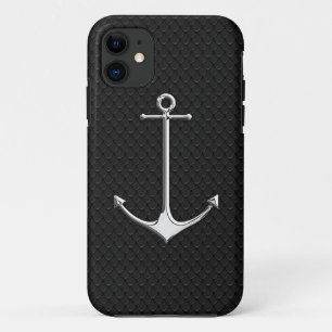 Capa Para iPhone 11 Chrome Anchor no estilo de vida náutico da pele C