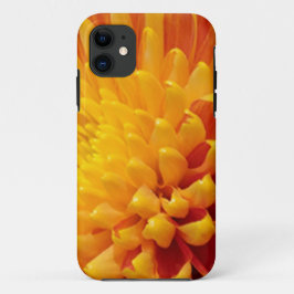 Capa Para iPhone 11 Chrysanthemum Amarelo e Laranja