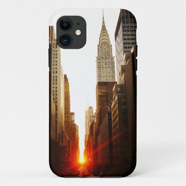 Capa Para iPhone 11 Chrysler que constrói o por do sol (Verso)