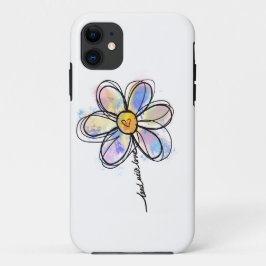 Capa Para iPhone 11 Chumbo com amor, margarida abstrato