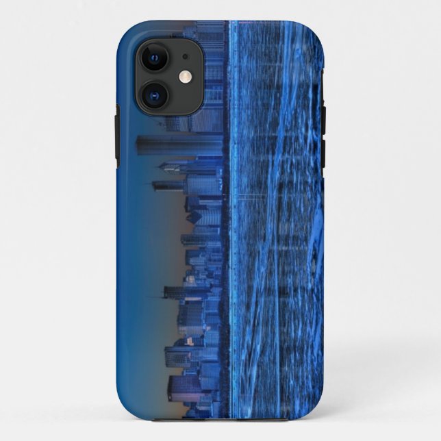 Capa Para iPhone 11 Cidade de ombros largos e de Lago Michigan (Verso)
