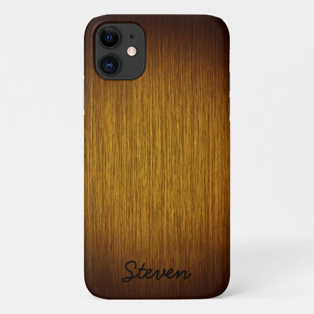 Capa Para iPhone 11 Cigarro Granulado Personalizado Madeira de queimad (Verso)