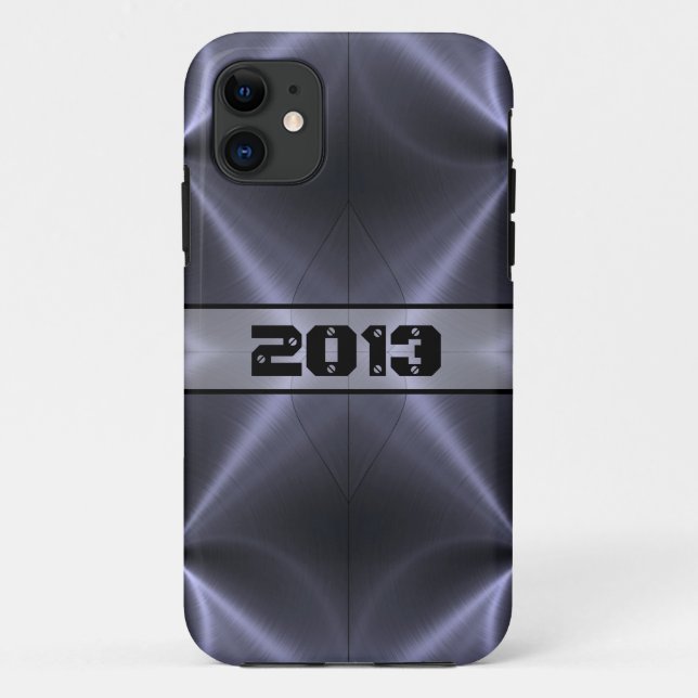 Capa Para iPhone 11 Cinza de aço inoxidável brilhante (Verso)