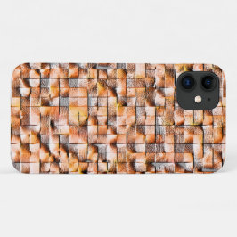 Capa Para iPhone 11 Cinza de cerâmica rugosa laranja com falhas, virtu