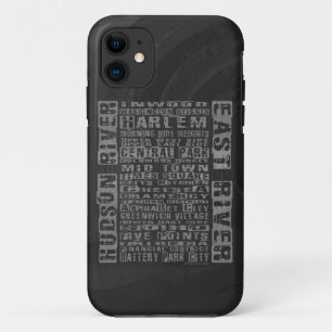 Capa Para iPhone 11 Cinza dos bairros da NYC