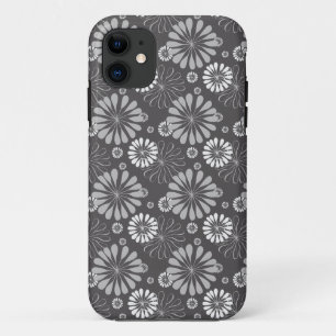 Capa Para iPhone 11 cinza floral