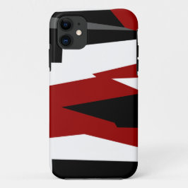 Capa Para iPhone 11 Cinza vermelha e branca