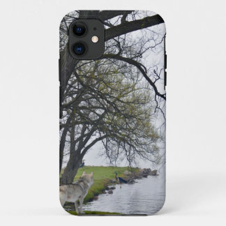 Capa Para iPhone 11 Cinza Wolf & Herons por Lake Wildlife iPhone 5 Cas