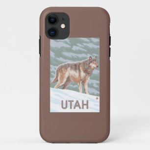 Capa Para iPhone 11 Cinza Wolf StandingUtah