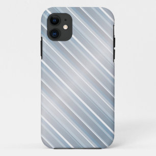 Capa Para iPhone 11 cinzas com na moda striped azul