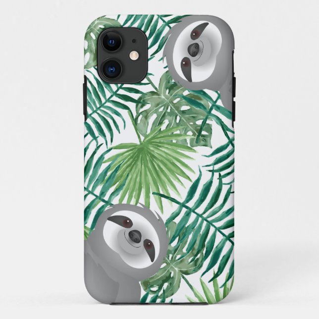 Capa Para iPhone 11 Cinzas com pregos no fundo da selva (Verso)