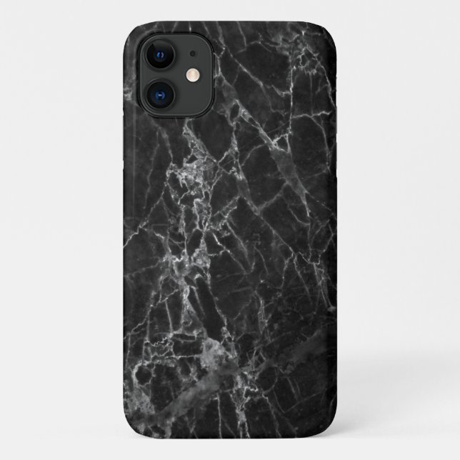 Capa Para iPhone 11 Cinzas Escuras E Grãos Prateados (Verso)