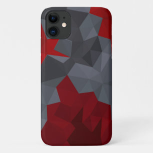 Capa Para iPhone 11 Cinzas, triângulos vermelhos dispostos aleatoriame