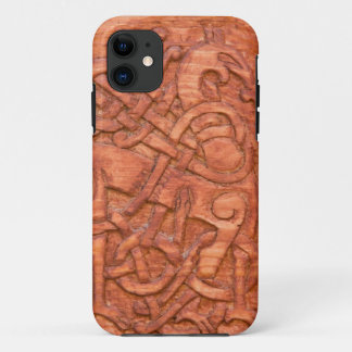 Capa Para iPhone 11 Cinzeladura da madeira de Viking