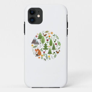 Capa Para iPhone 11 Círculo de Ilustrações do Estilo Escandinavo