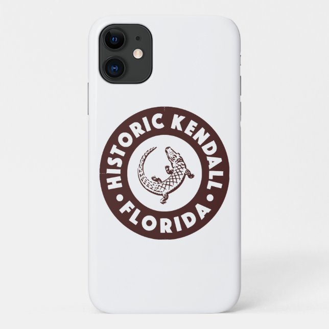 Capa Para iPhone 11 Círculo Kendall da Flórida - Castanho (Verso)