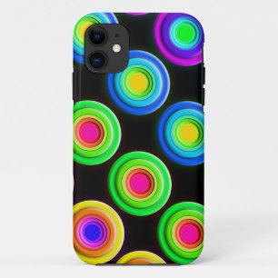Capa Para iPhone 11 Círculos 3D Coloridos Funky